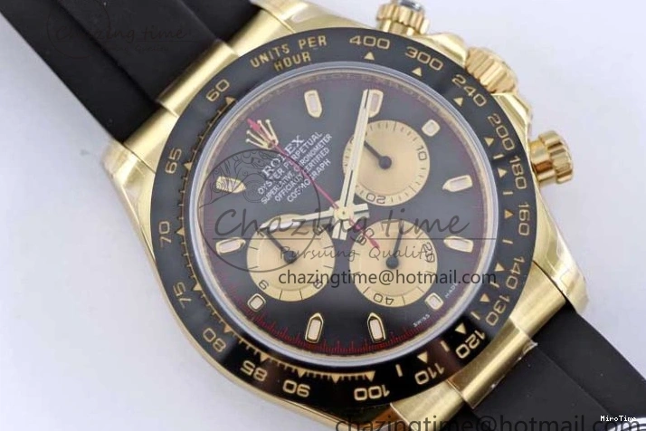 MiroTime 0517 Daytona 116518 TWF 1:1 Best Edition 904L Steel Black Gold Dial on Oysterflex Strap A Comfortable 2422
